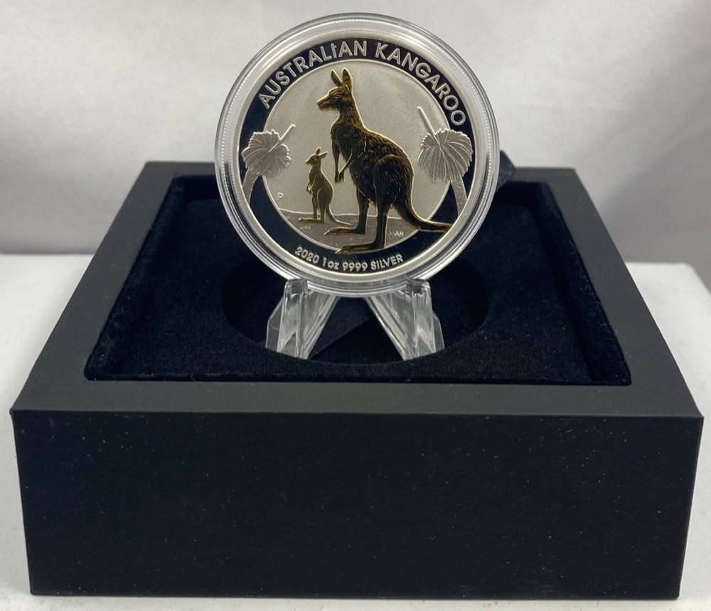 2020 Silver 1oz Gilded Coin Australian Kangaroo product image