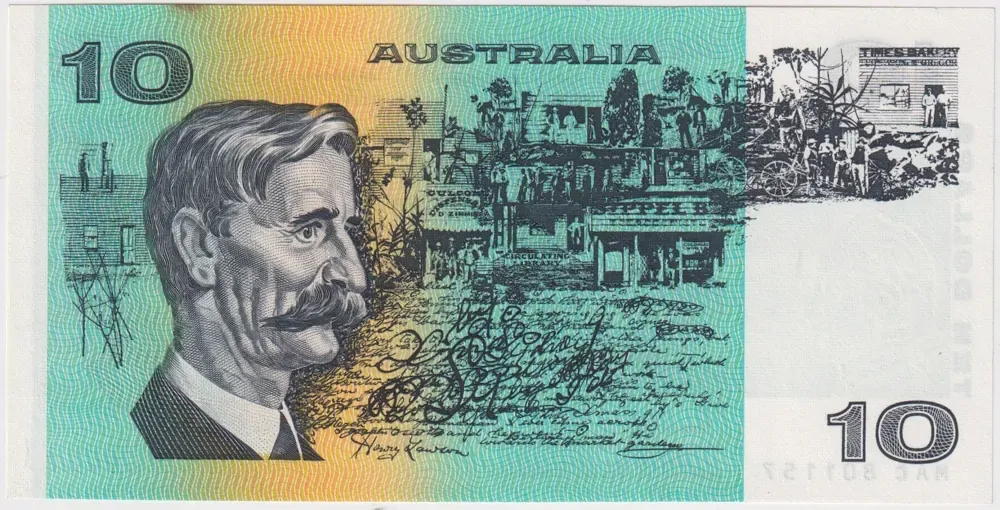 1985 $10 Note Johnston/Fraser MAC Last Prefix R309L Uncirculated
