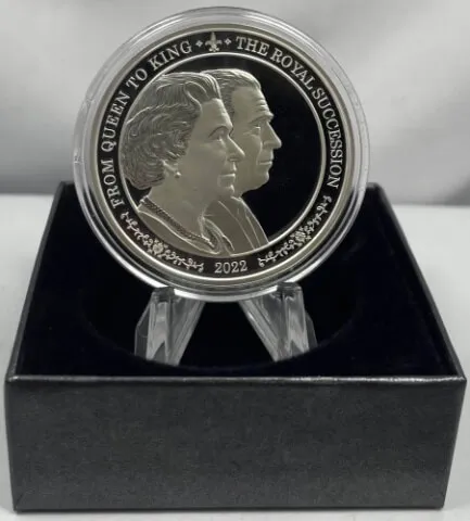 Barbados 2022 1oz Fine Silver Coin From Queen to King - The Royal Succession product image