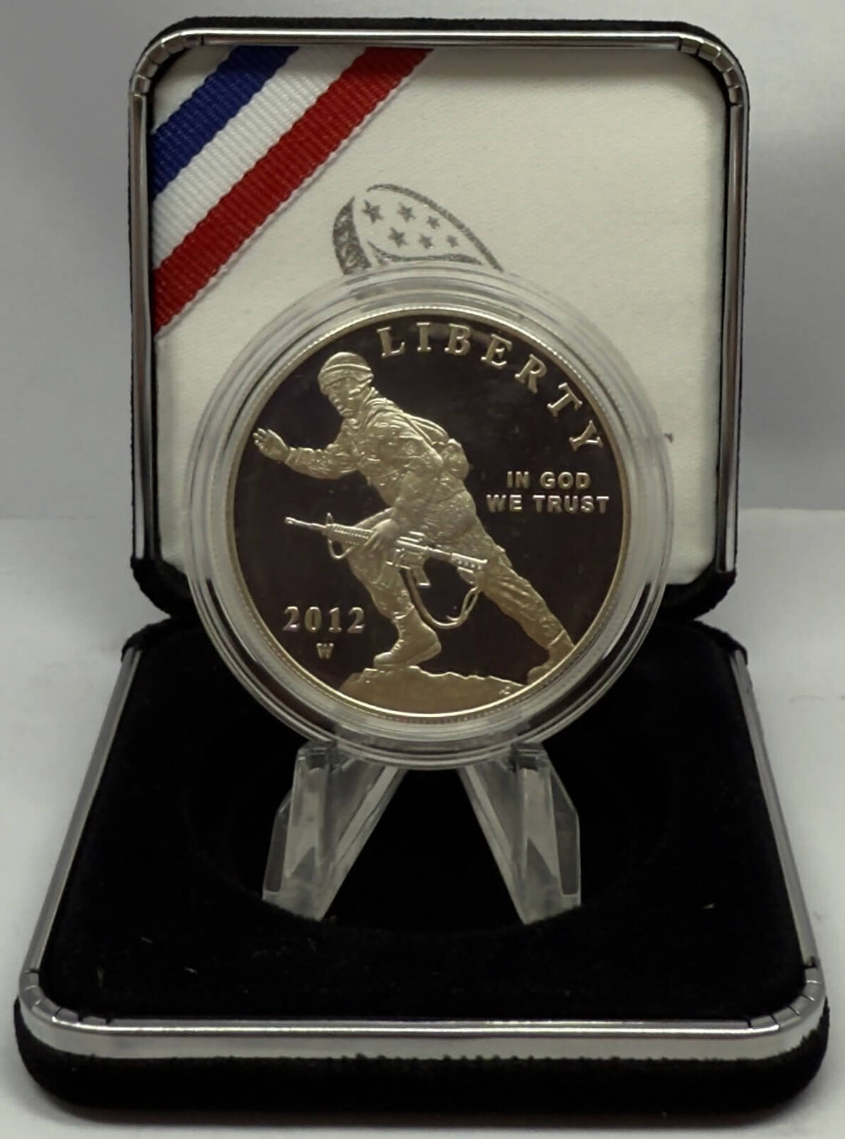 USA 2012 Silver Dollar Proof KM#529 Infantry Soldier product image