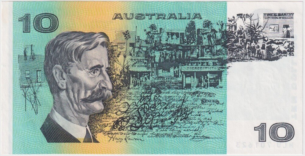 1991 $10 Note Paper Fraser/Cole With PIL R313a Uncirculated