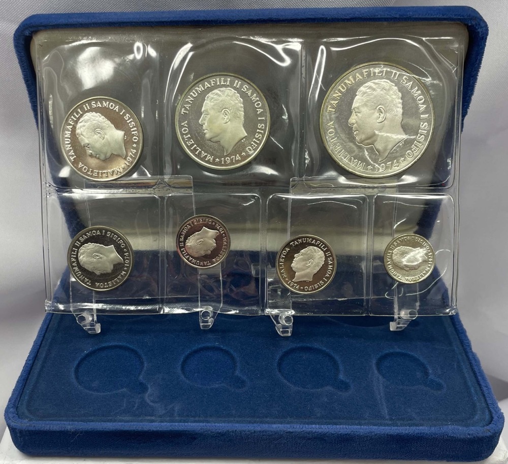 Western Samoa 1974 Silver 7 Coin Proof Set KM#PS2  product image