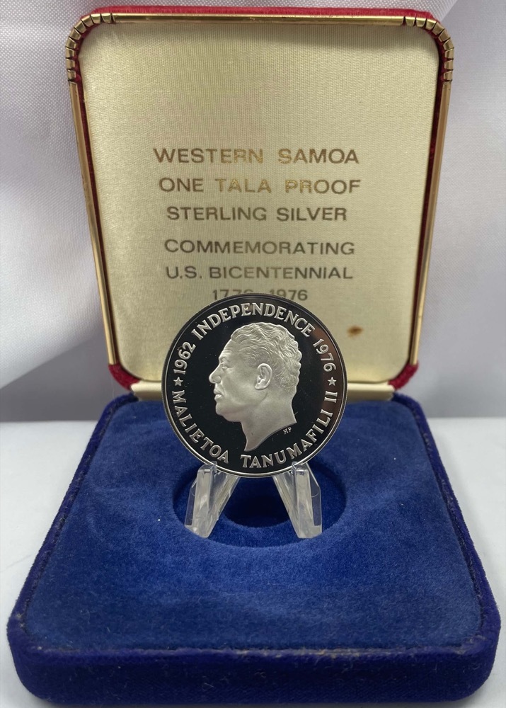 Western Samoa 1976 Silver 1 Tala Proof Coin KM#20a - US Bicentennial product image