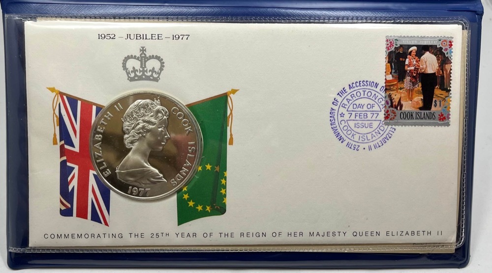 Cook Islands 1977 Twenty Five Dollars KM#18 QEII Silver Jubilee