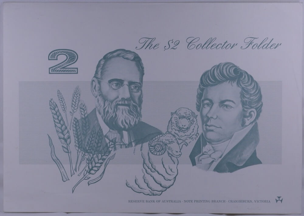 1992 $2 Note Folder Johnston/Fraser Adelaide International Coin and Banknote Fair