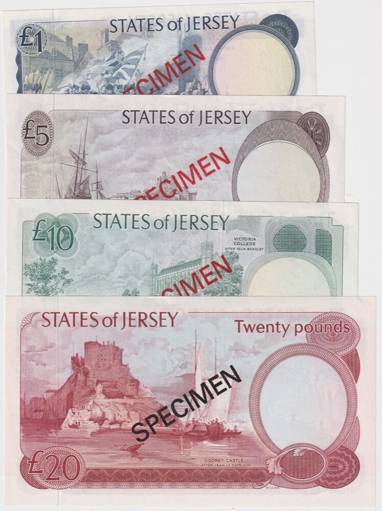 1978 Jersey Four Note Specimen Set Pick Cs1 Unc