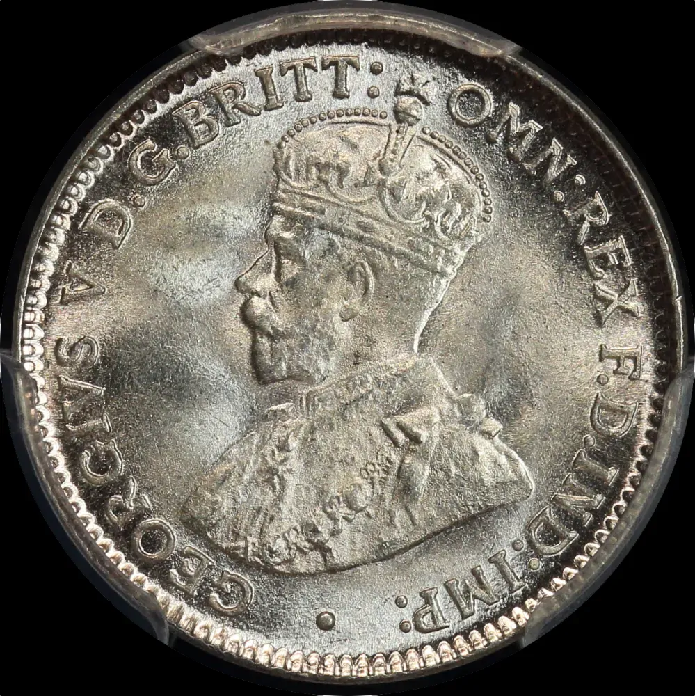 1921 Threepence Gem Unc (PCGS MS66)