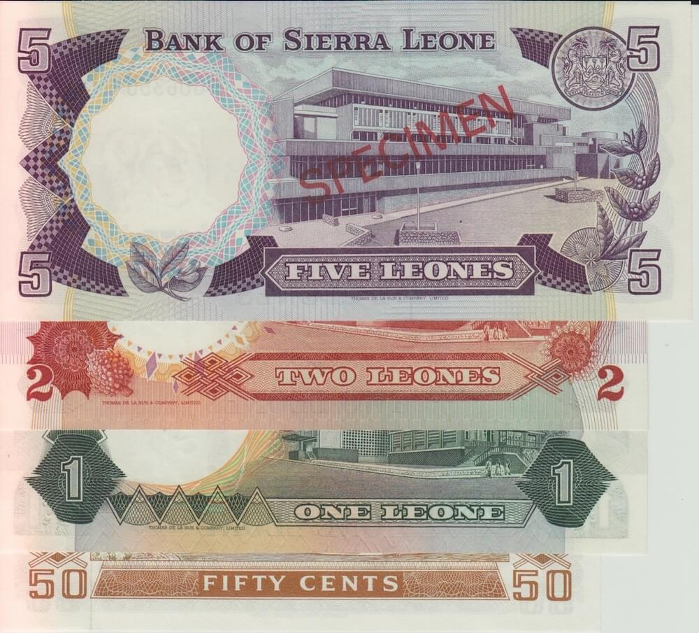 1978 Sierra Leone Four Note Specimen Set Pick Cs2 Unc product image