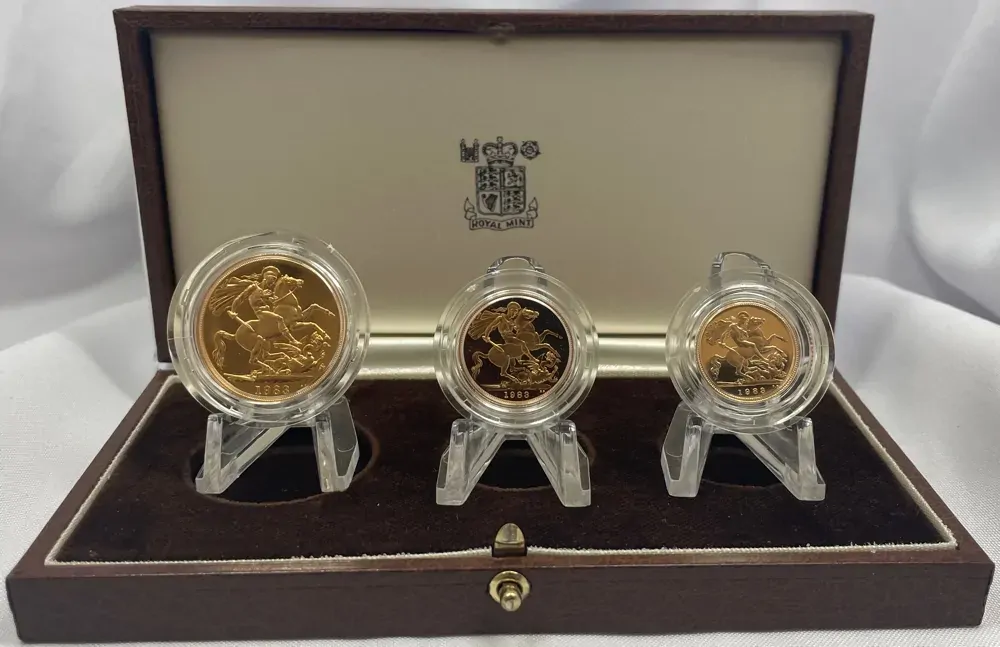 United Kingdom 1983 Gold 3 Coin Proof Collection