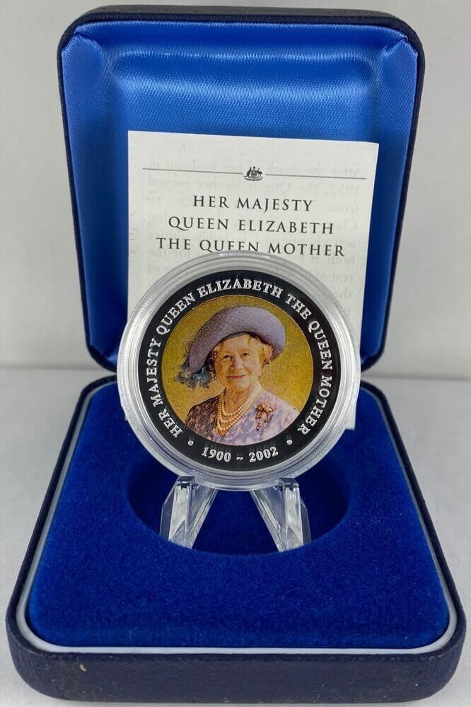 Cook Islands 2002 Silver One Ounce Proof Coin Queen Mother product image