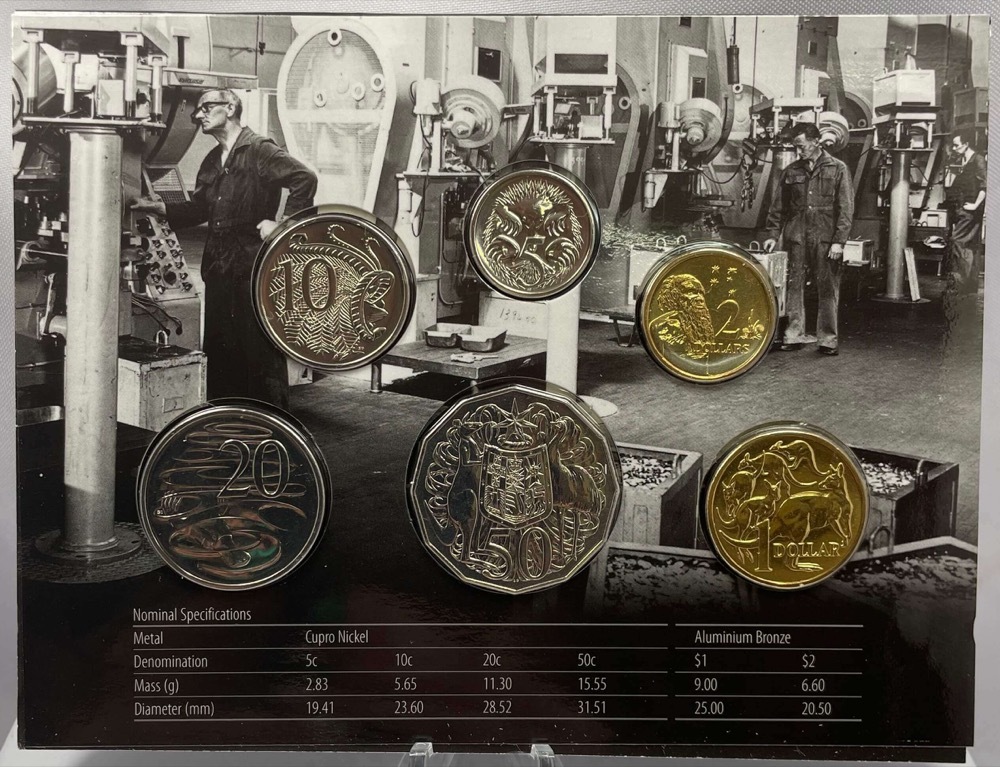 Australia 2010 Uncirculated Mint Coin Set Circulating Coin Designs