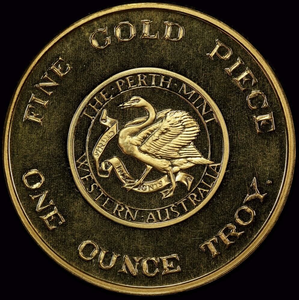 Perth Mint Gold Proof One Ounce Ingot 99.99% Pure circa 1989