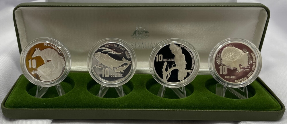 1995-1998 Ten Dollar Proof Endangered Species Complete Set In Case