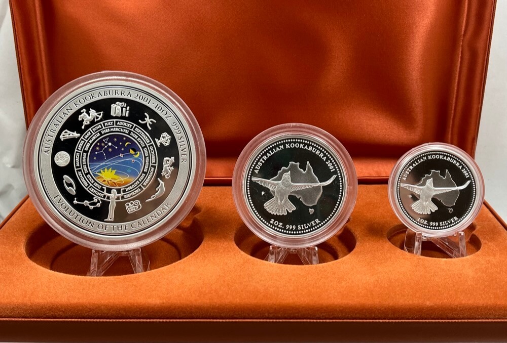 2001 Silver Proof Three Coin Kookaburra Set - Evolution of the Calendar product image