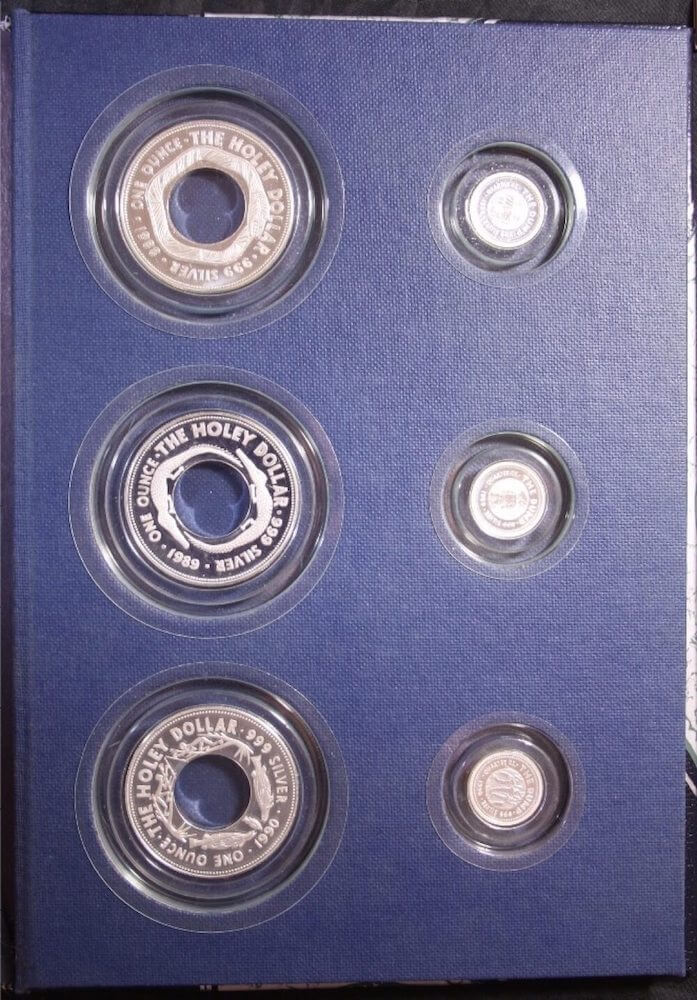 Perth Mint 1988 - 1990 Silver Holey Dollar And Dump Book product image