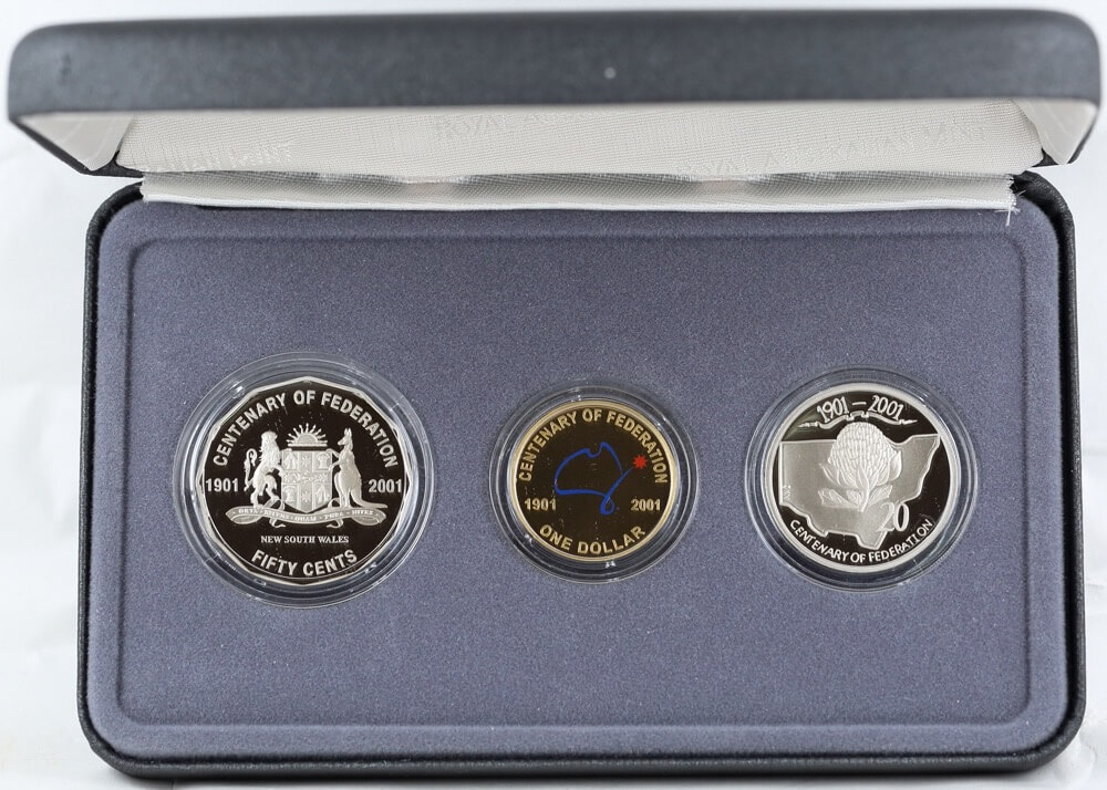 2001 Federation Three Coin Proof Set NSW