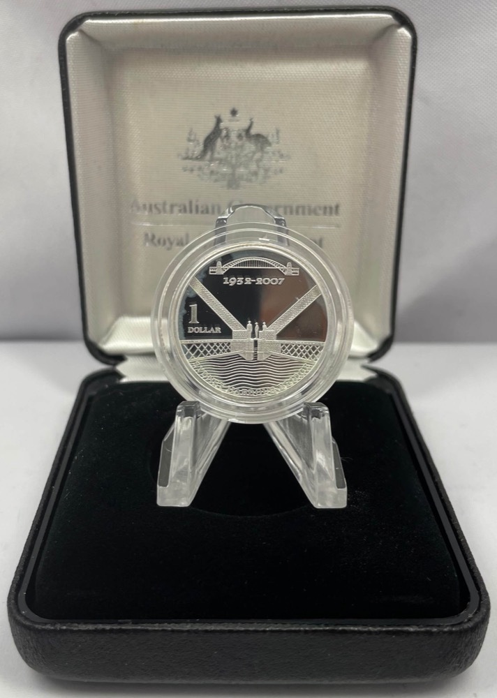 2007 Silver 1 Dollar Proof Coin Sydney Harbour Bridge product image