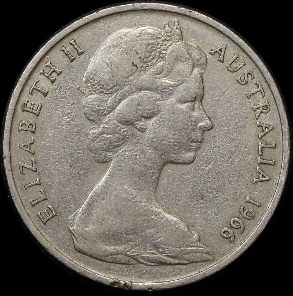 1966 Twenty Cent Wavy Baseline Fine