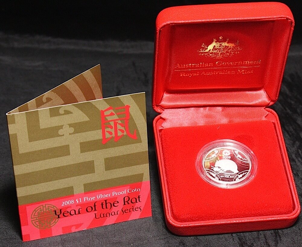 2008 One Dollar Silver Proof Year of the Rat product image