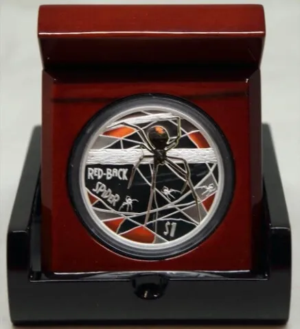 2006 Tuvalu Silver 1 Ounce Proof Deadly and Dangerous - Redback Spider product image