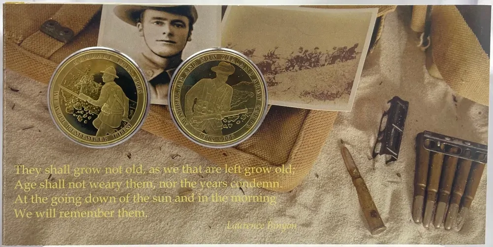 2005 ANZAC Bronze 2 Coin Set