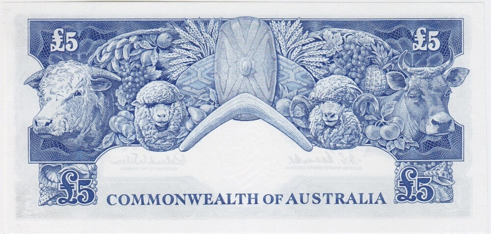 1960 Five Pound Coombs/Wilson R50 Uncirculated TD10 Last Prefix - Ex RBA Archives