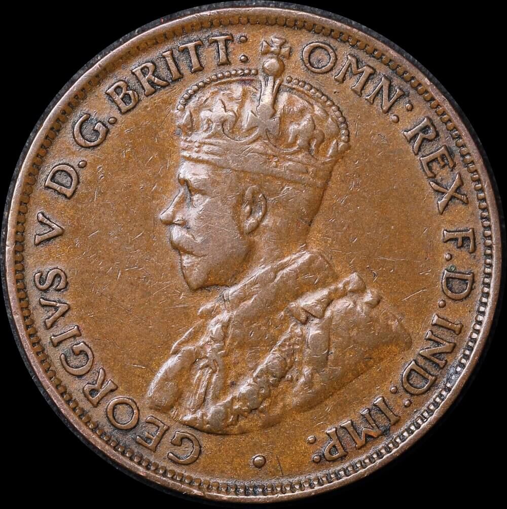 1923 Halfpenny about VF