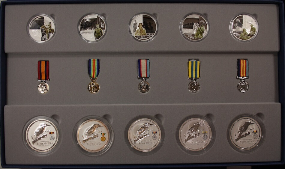 2003 Silver Five Coin Set Australians At War product image