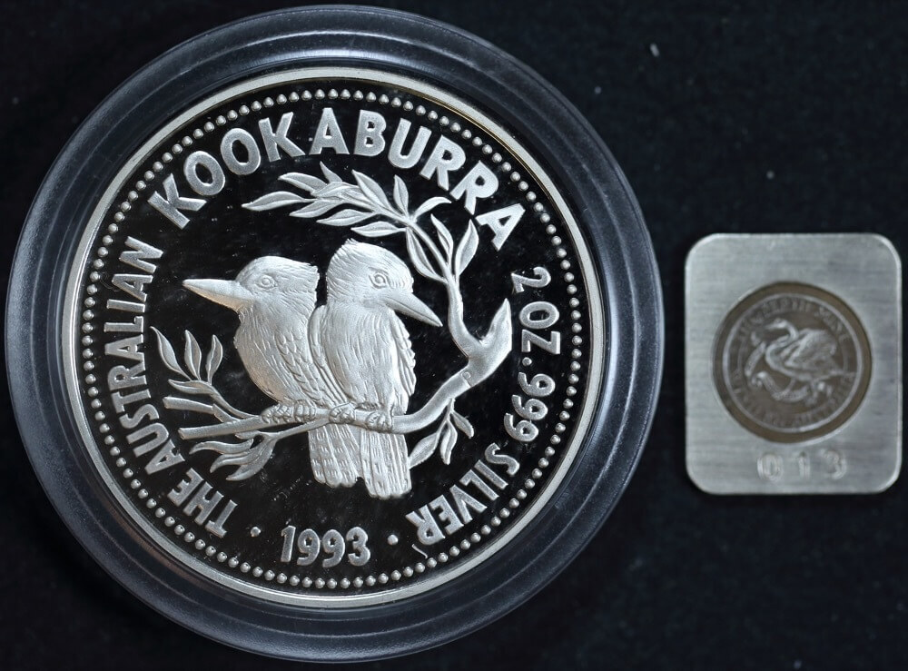 1993 2oz Silver Kookaburra & Medal Coin Fair Pair