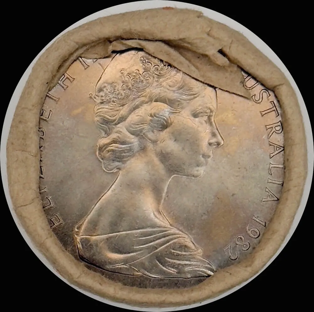 1982 50 Cent Coin Mint Roll Brisbane Commonwealth Games Heads/Tails