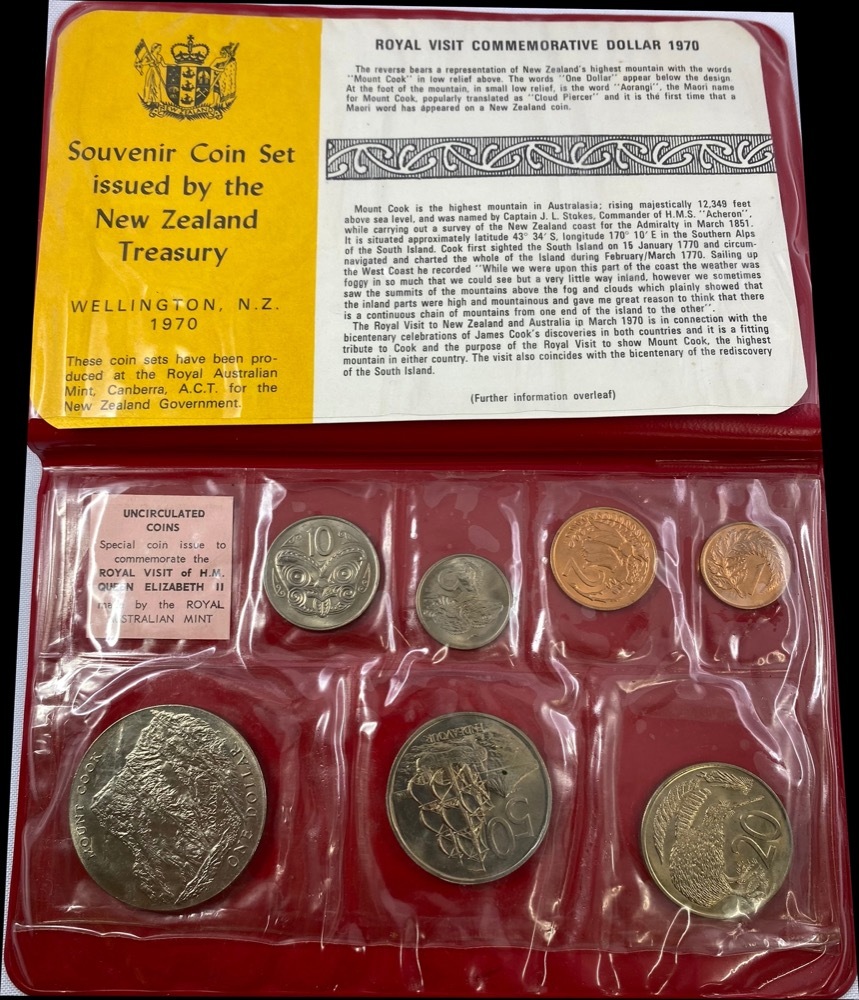 New Zealand 1970 Uncirculated Coin Set product image