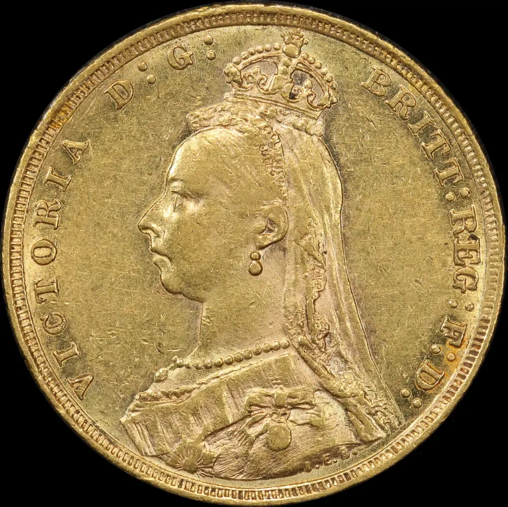 1891 Melbourne Jubilee Head Sovereign good EF