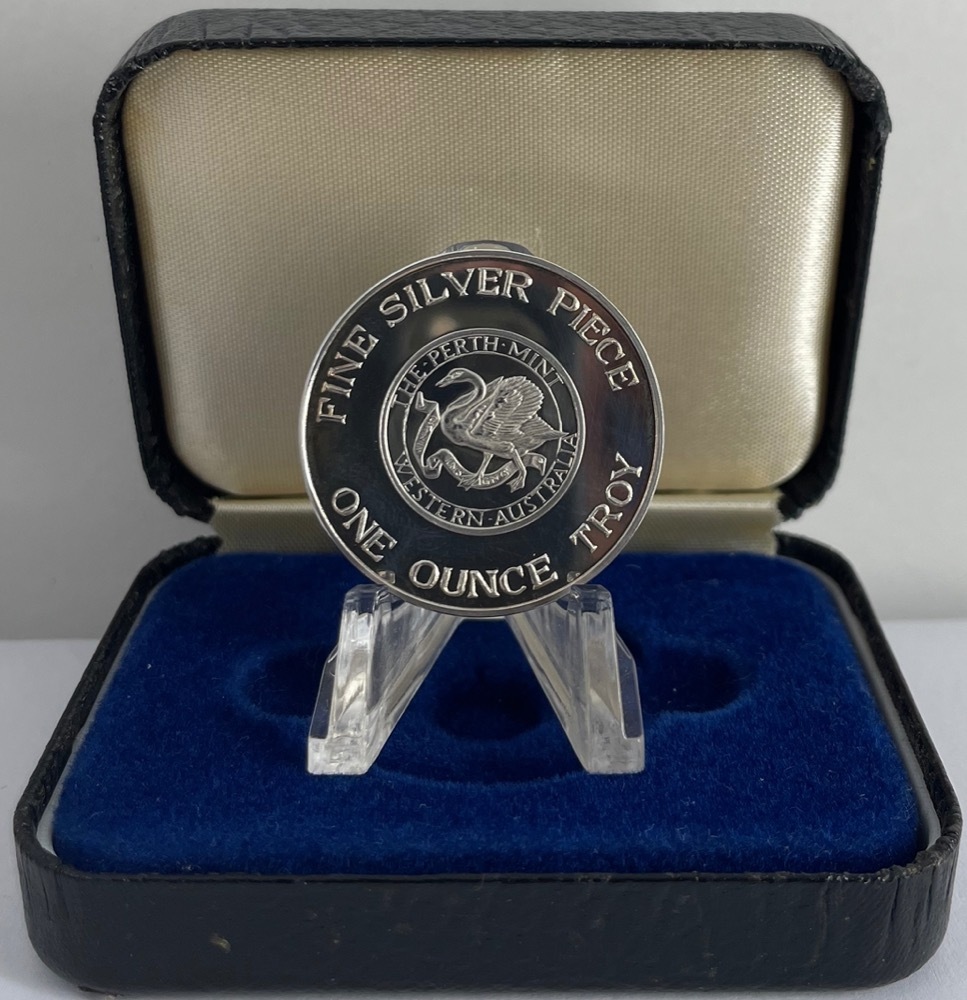Perth Mint Silver One Ounce Proof Ingot with Original Case