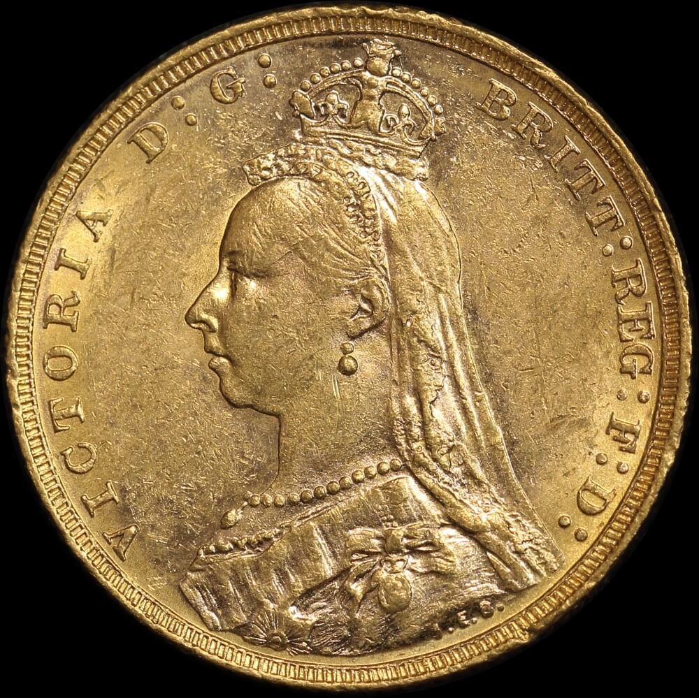 1889 Melbourne Jubilee Head Sovereign about Unc product image