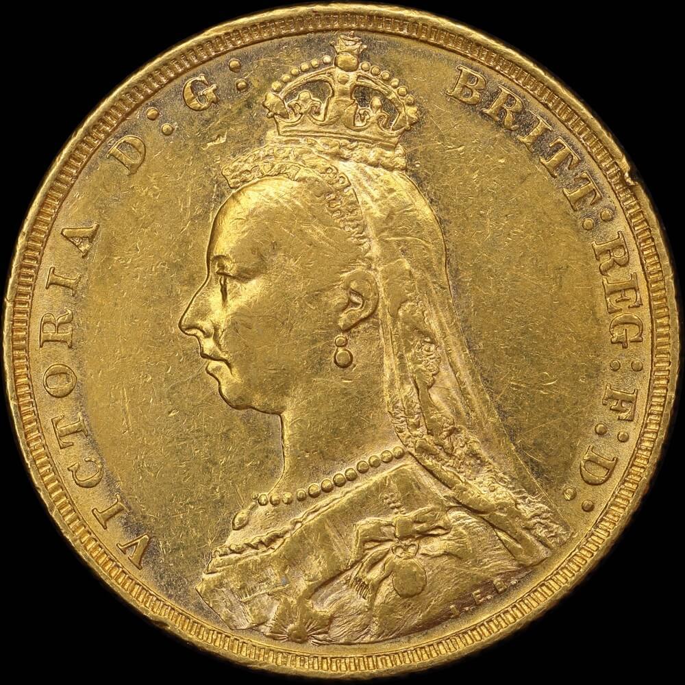 1892 Melbourne Jubilee Head Sovereign Extremely Fine