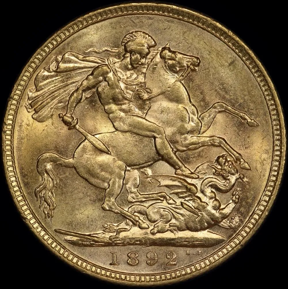 1892 Melbourne Jubilee Head Sovereign good EF