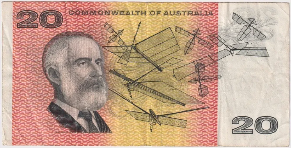 1972 $20 Note Commonwealth of Australia Phillips/Wheeler XGY Last Prefix R404L Very Fine
