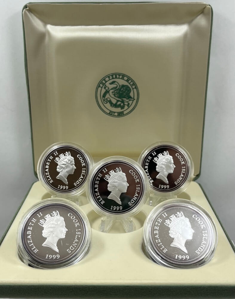 Cook Islands 1999 Silver 5 Coin Set Australian Flora Series product image
