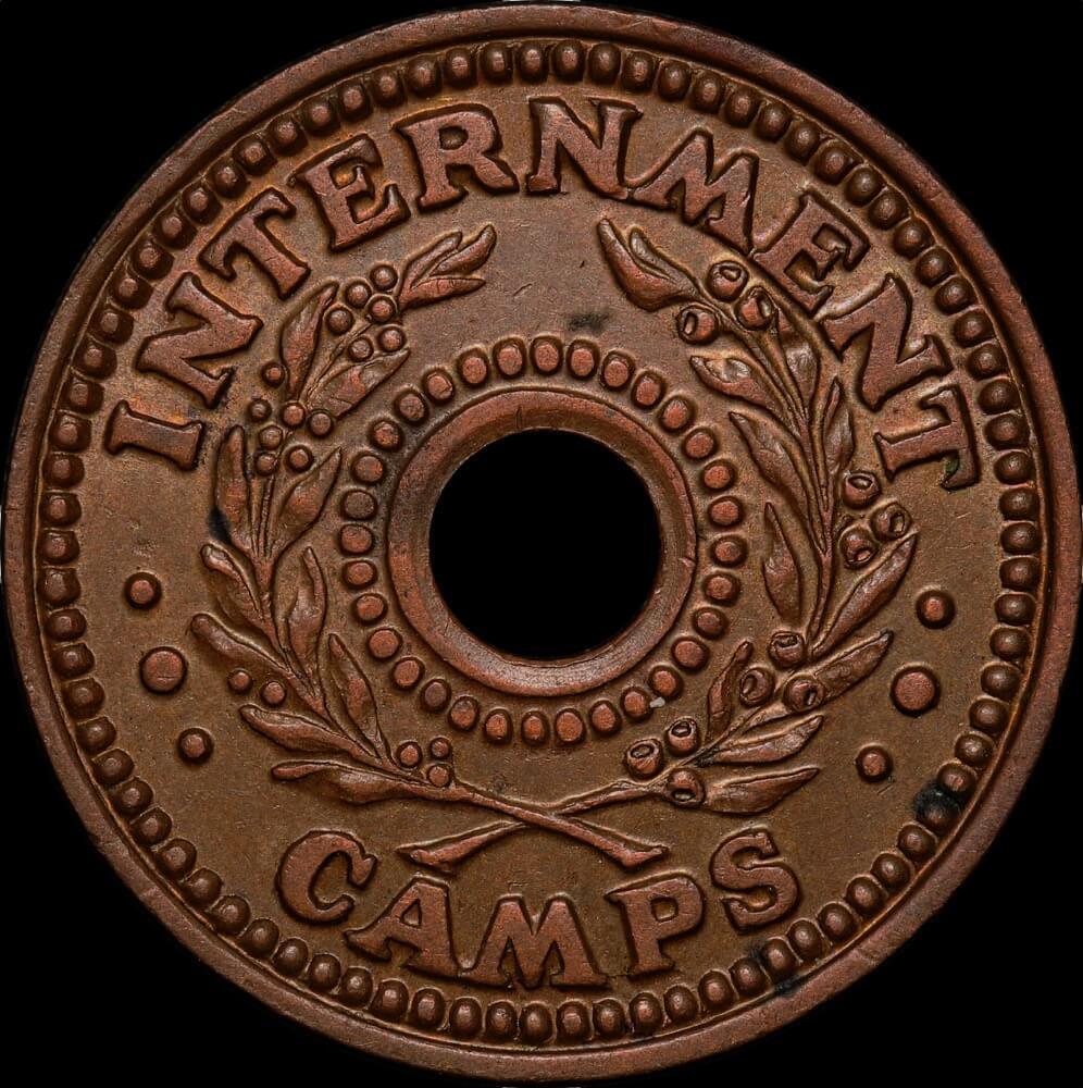 1942 Two Shilling Internment Token about Unc