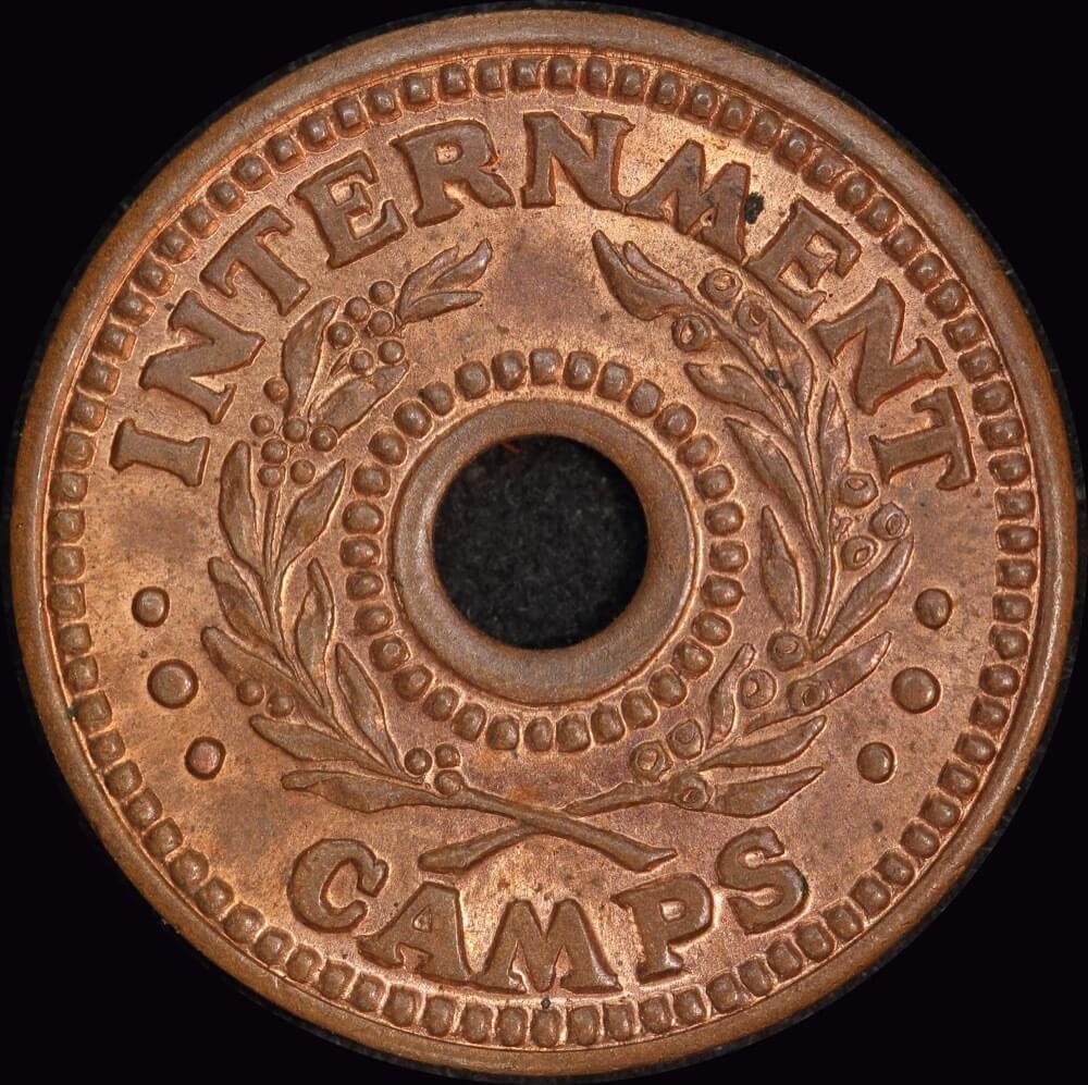 1942 Two Shilling Internment Token Choice Unc (MS 63RB)