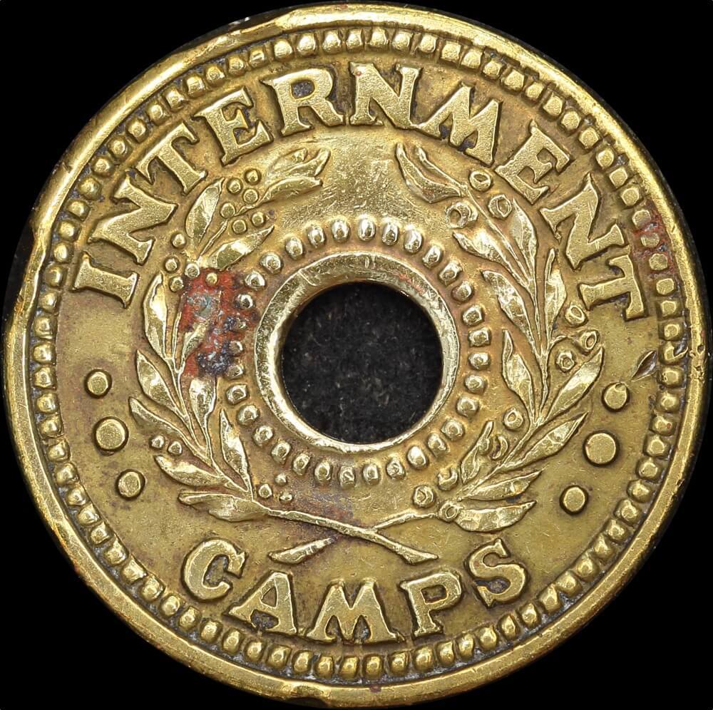 1942 One Penny Internment Token Fine