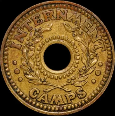 1942 One Penny Internment Token good VF