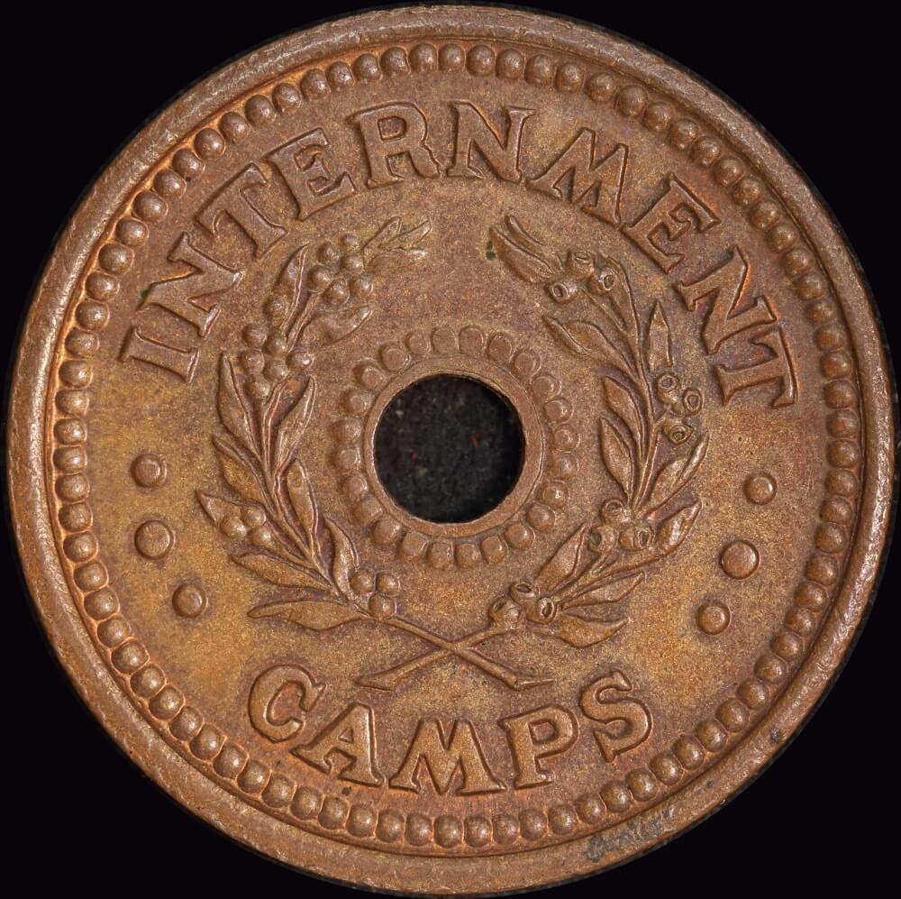 1942 Five Shilling Internment Token Choice Unc (MS 63RB) product image