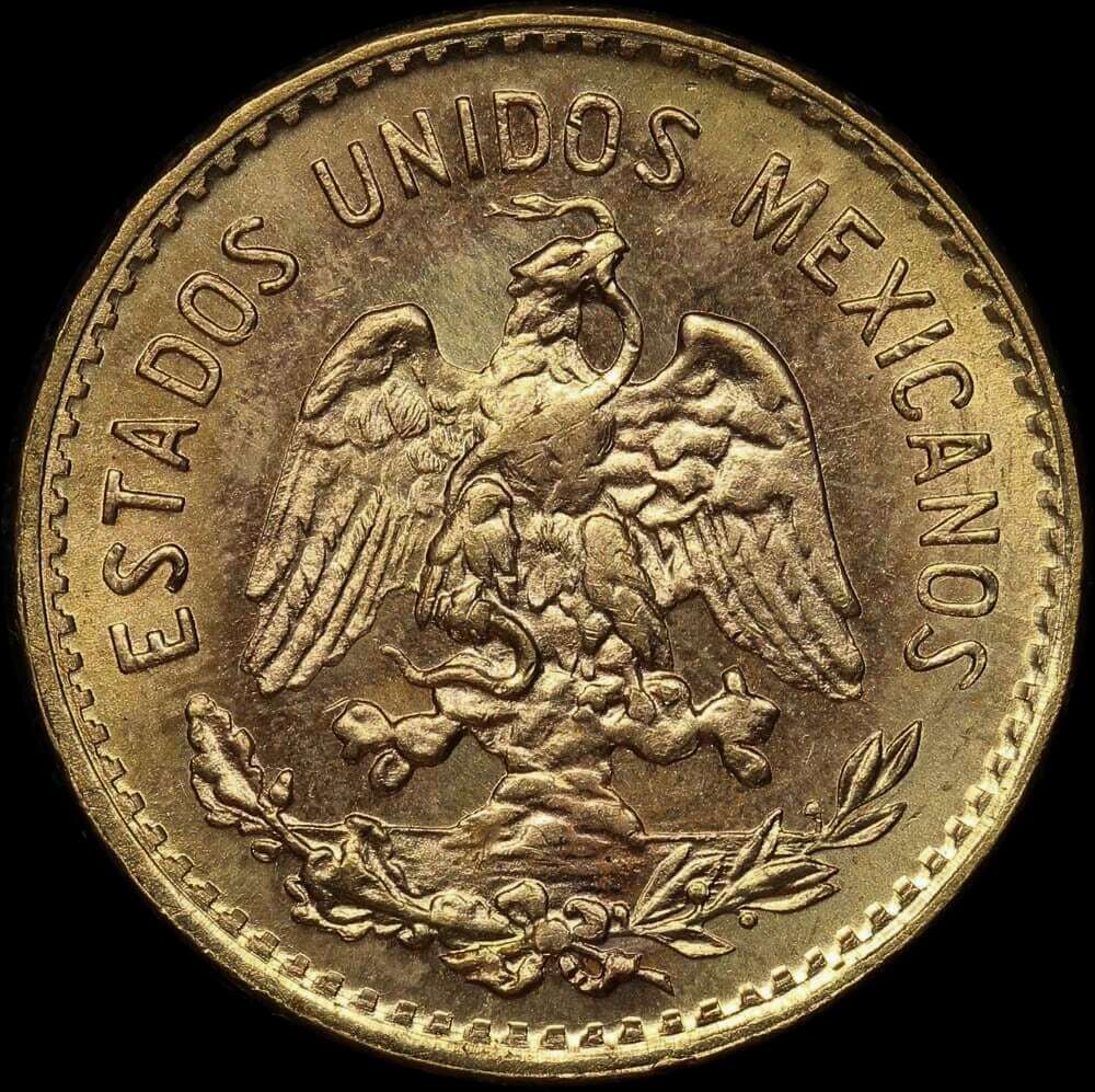 Mexico 1955 Gold Five Pesos KM#464 Uncirculated product image