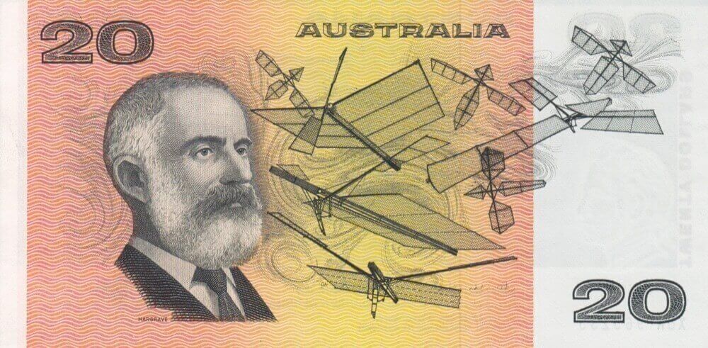 1976 $20 Note Gothic Serials Side Thread Knight/Wheeler R406B Uncirculated product image