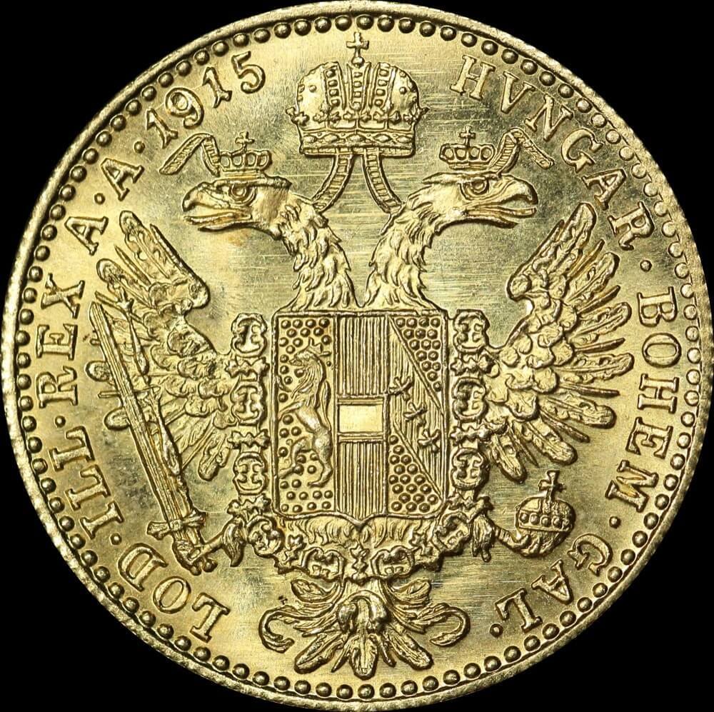 Austria 1915 Gold 1 Ducat KM#2267 Uncirculated product image