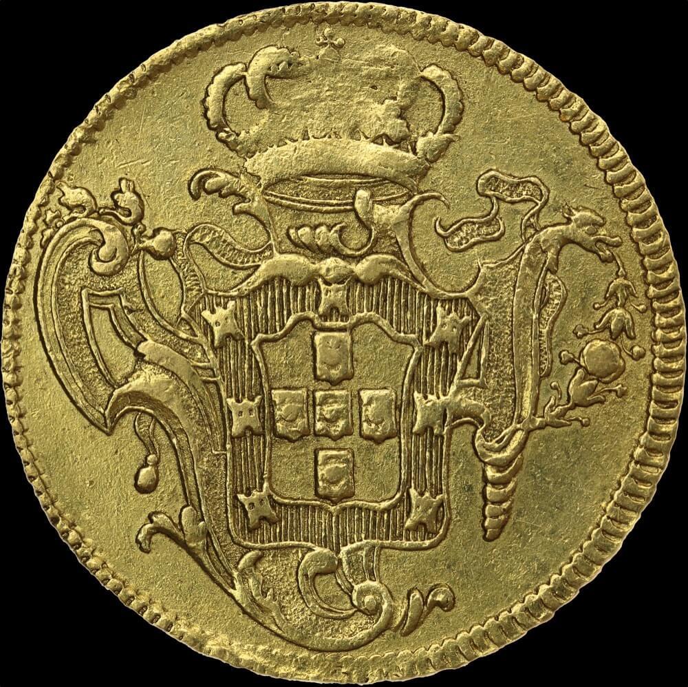 Brazil 1760-R Gold 6400 Reis KM# 172.2 Very Fine