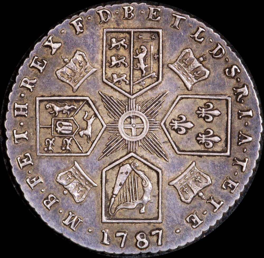 1787 Silver Sixpence George III S#3749 Extremely Fine