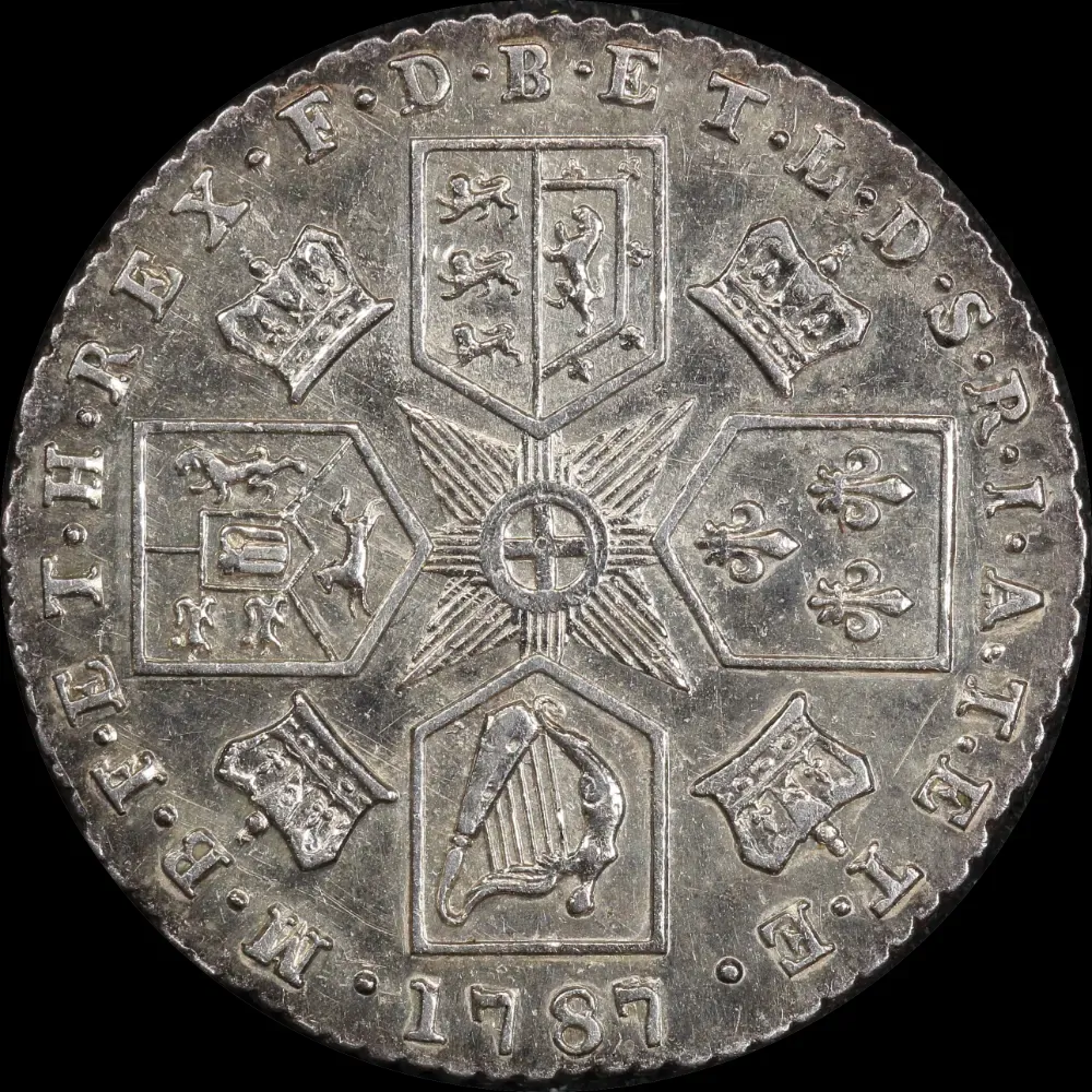 1787 Silver Sixpence George III S#3749 Extremely Fine