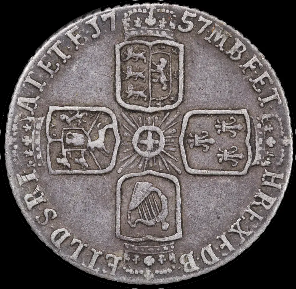 1757 Silver Sixpence George II S#3711 Very Fine product image